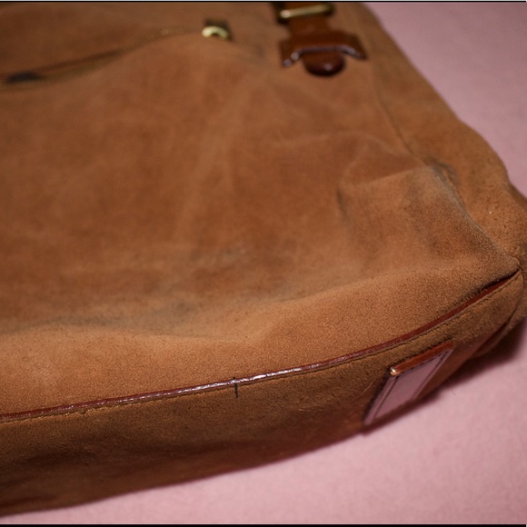 Ralph Lauren Crown Crest Suede Tote - Picture 2 of 7